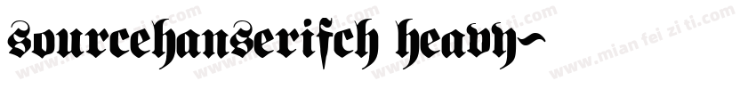 sourcehanserifch heavy字体转换